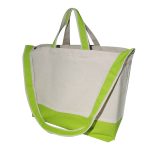 187_GREEN CANVAS LONG STRAP RED NATURAL