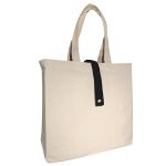 CAN181 BLACK CANVAS FOLDEREABLE BAG TOTE BAG