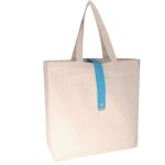CAN181 BLUE CANVAS FOLDEREABLE BAG TOTE BAG